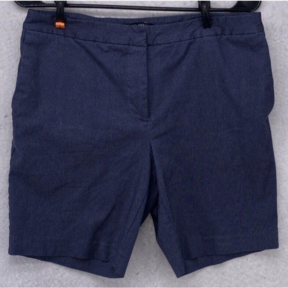 Mario Serrani Italy Women’s Shorts Size 8 Navy Rayon Blend Dress Casual